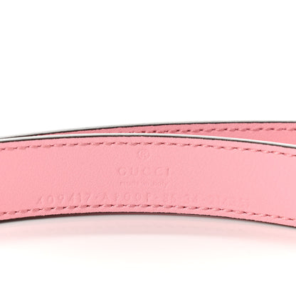 Gucci Moon Calfskin Palladium Double G 20mm Belt 75 30 Wild Rose 6 of 7