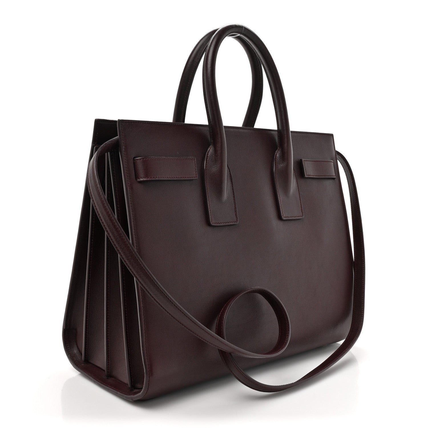 Saint Laurent Calfskin Small Sac De Jour Bordeaux 3 of 19