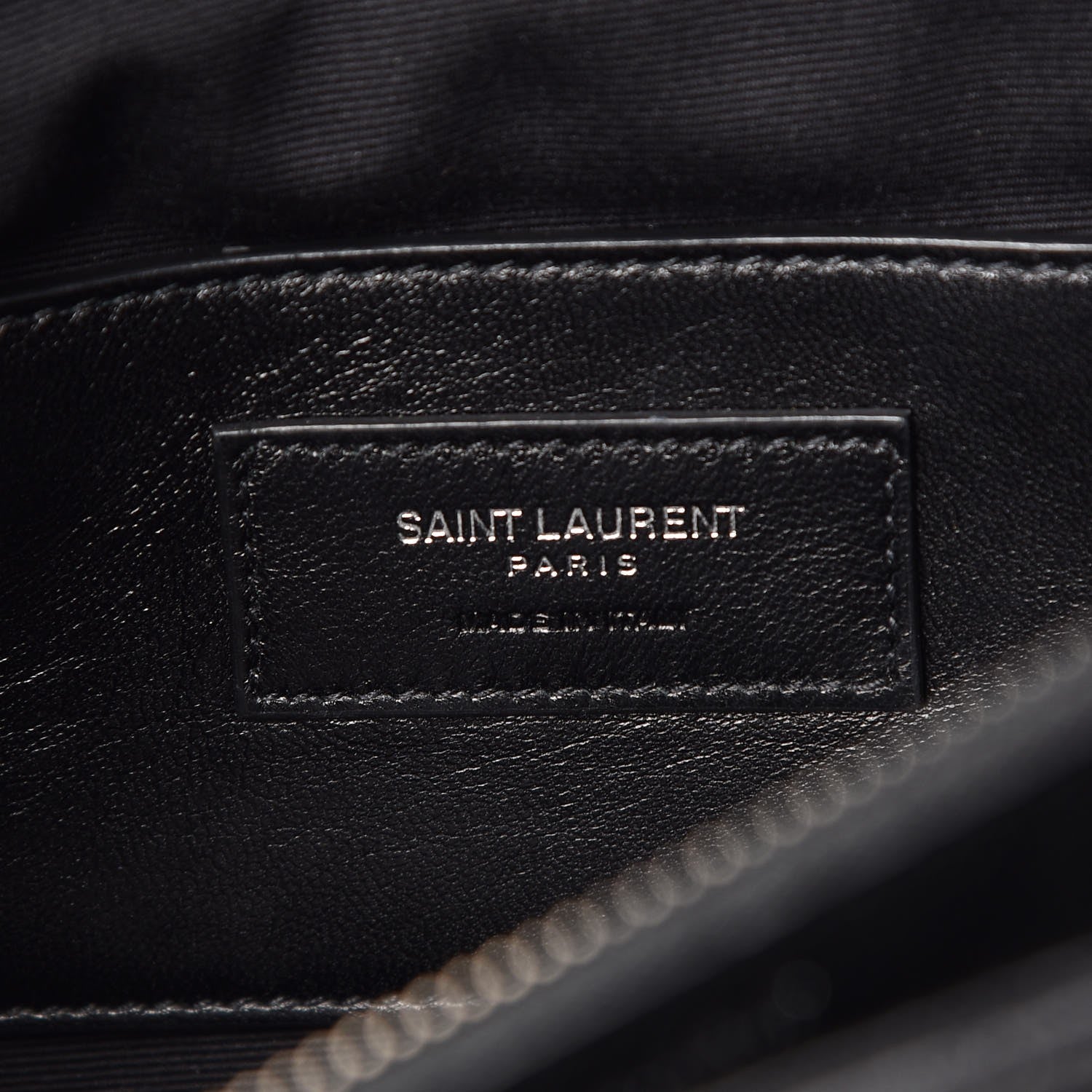 Saint Laurent Sheepskin Matelasse Chevron Monogram Large College Satchel Black 7 of 8