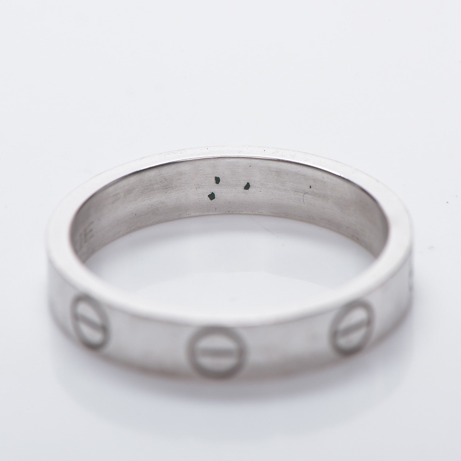 Cartier 18K White Gold 4mm LOVE Wedding Band Ring 51 5.75 6 of 8