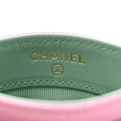 Chanel Caviar Metal Perforated Quilted Card Holder Lilas 5 of 8