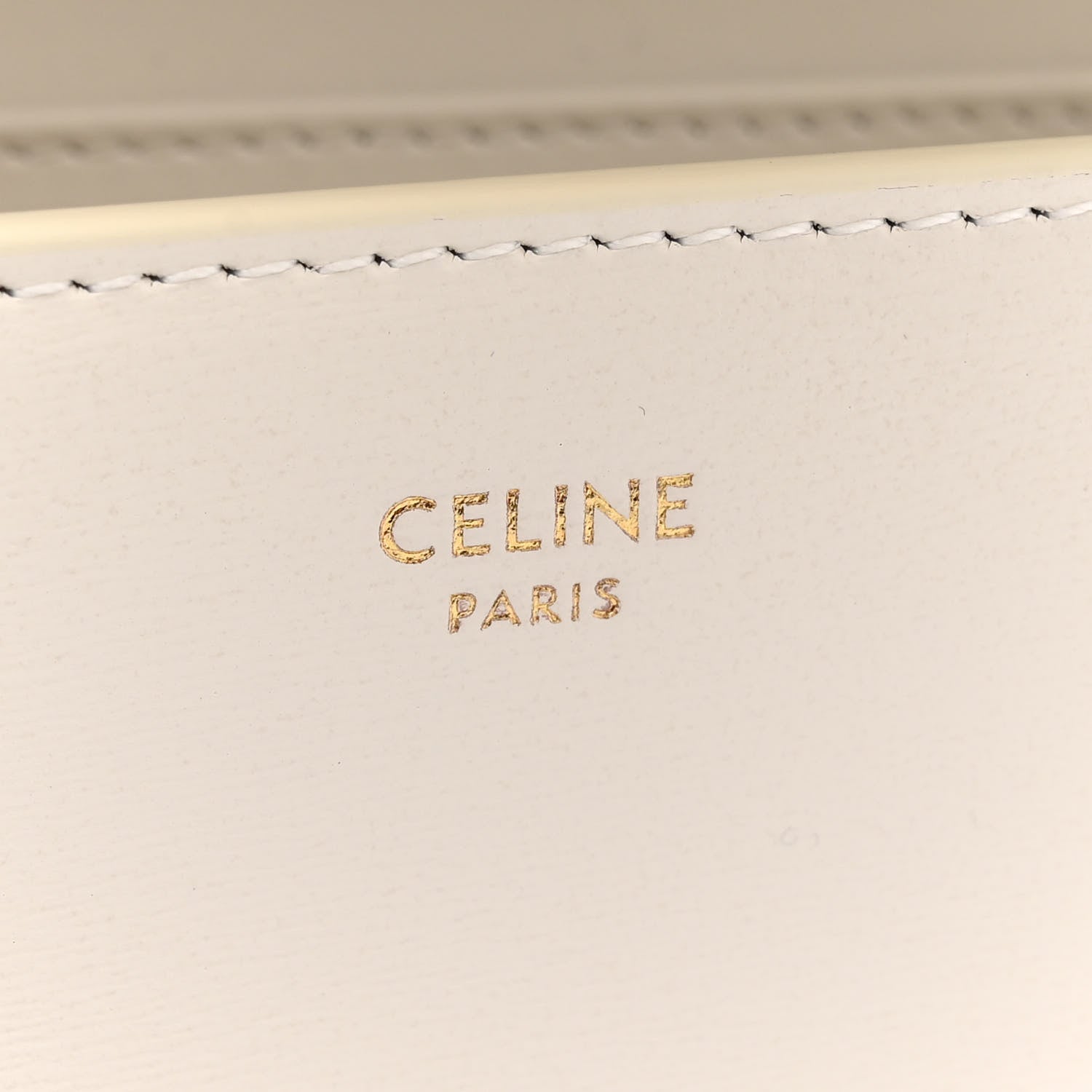 Celine Shiny Calfskin Triomphe Margo Wallet on Chain White 6 of 12