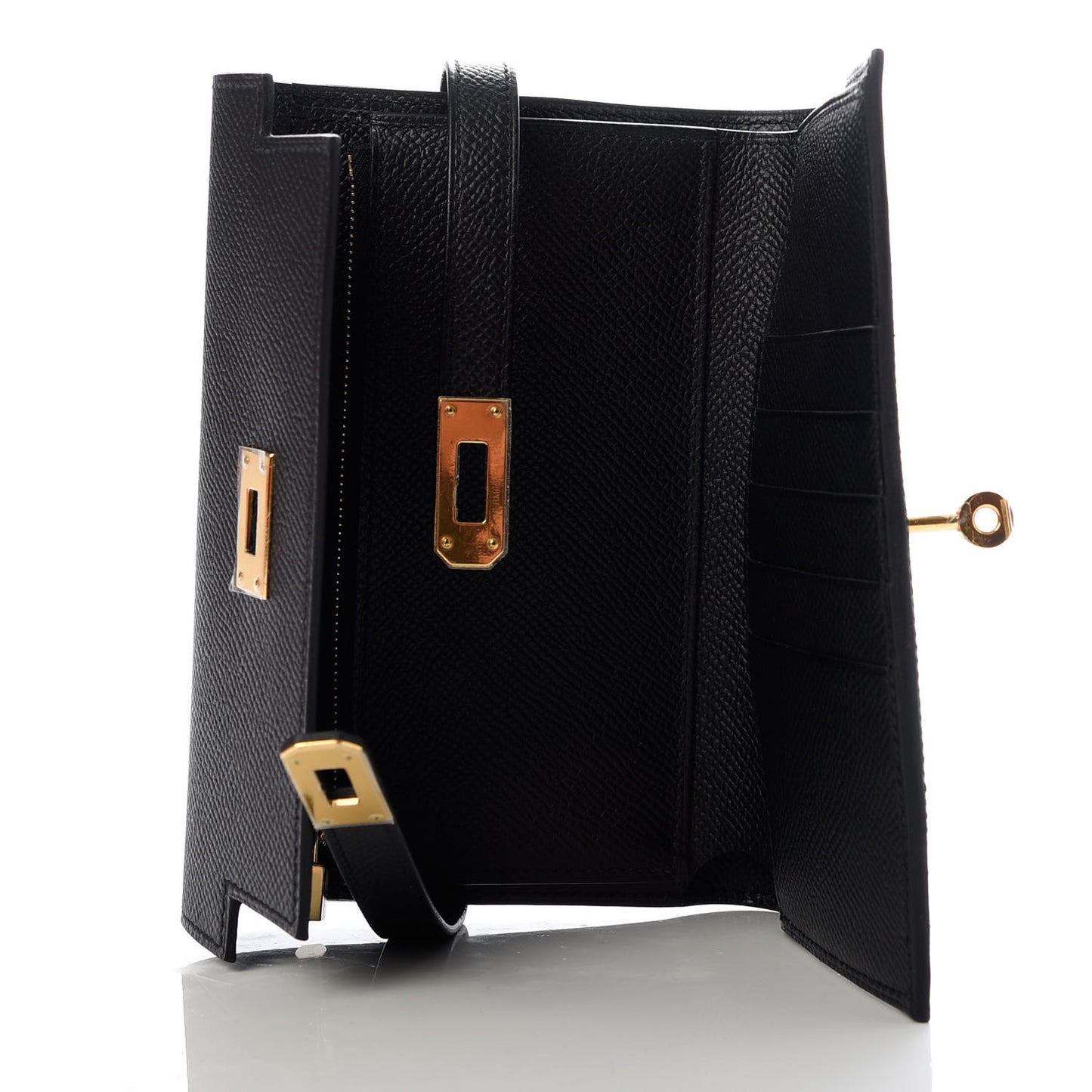 Epsom Medium Kelly Wallet Black