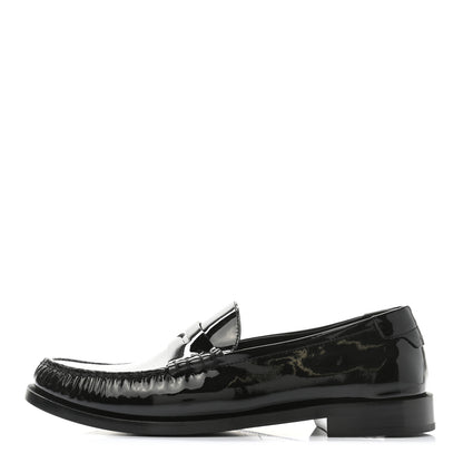 Saint Laurent Patent Calfskin Penny Loafers 41 Black 1 of 8