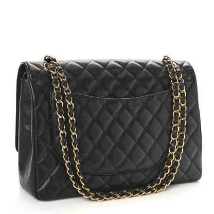 Chanel Caviar Quilted Maxi Double Flap Black 3 of 11