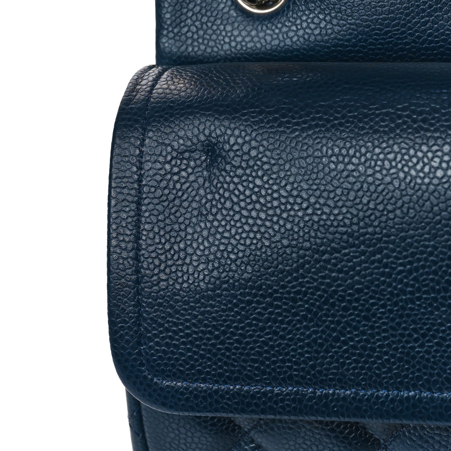 Chanel Caviar Quilted Jumbo Double Flap Navy Blue 10 of 11