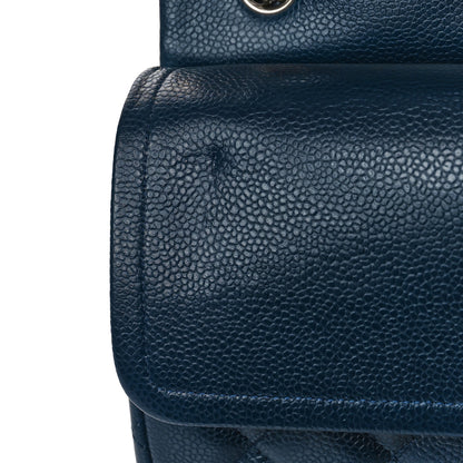 Chanel Caviar Quilted Jumbo Double Flap Navy Blue 10 of 11