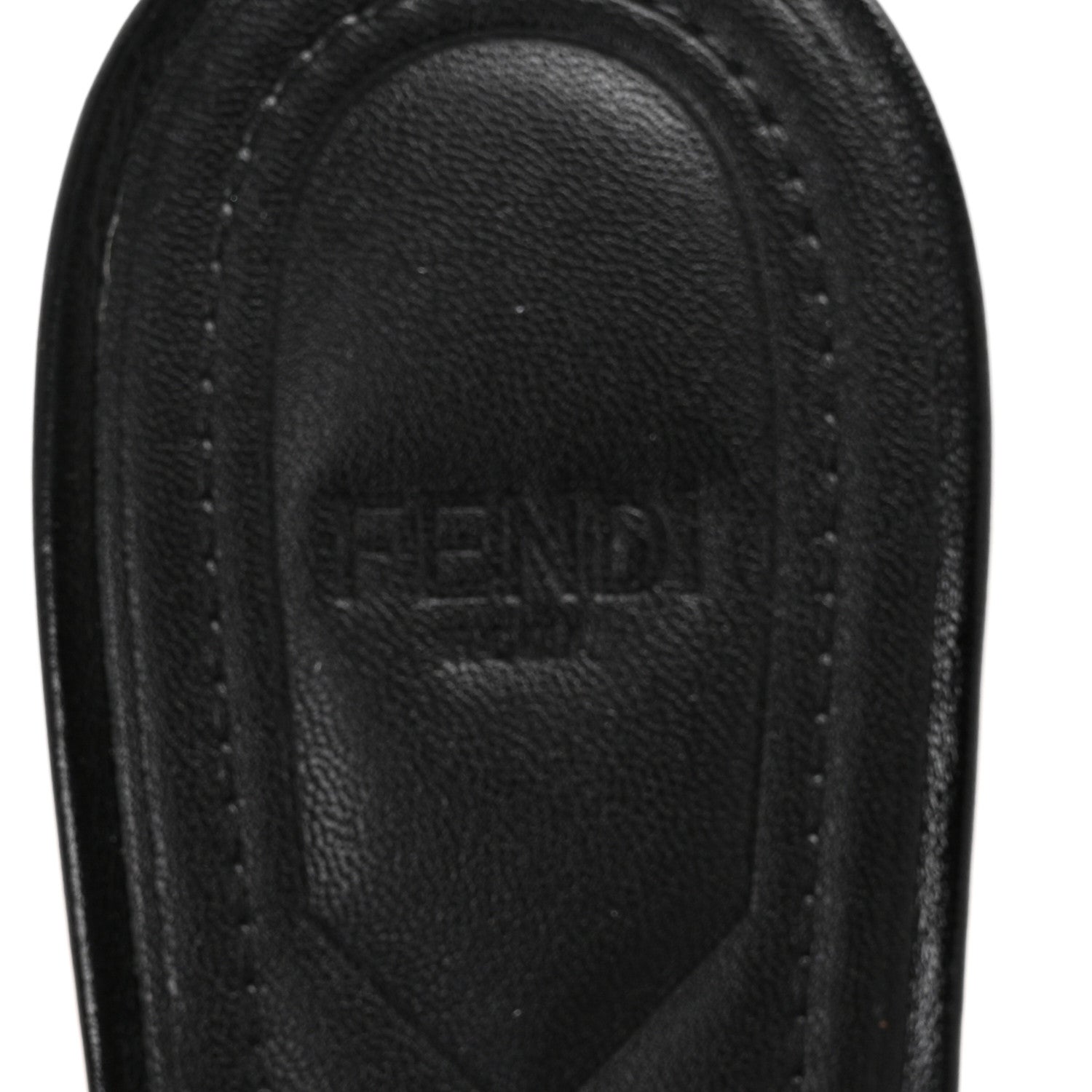 Fendi Vitello Cuoio FFold Sandals 38 Black 8 of 10