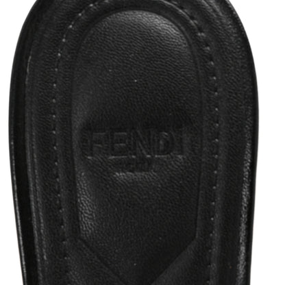 Fendi Vitello Cuoio FFold Sandals 38 Black 8 of 10