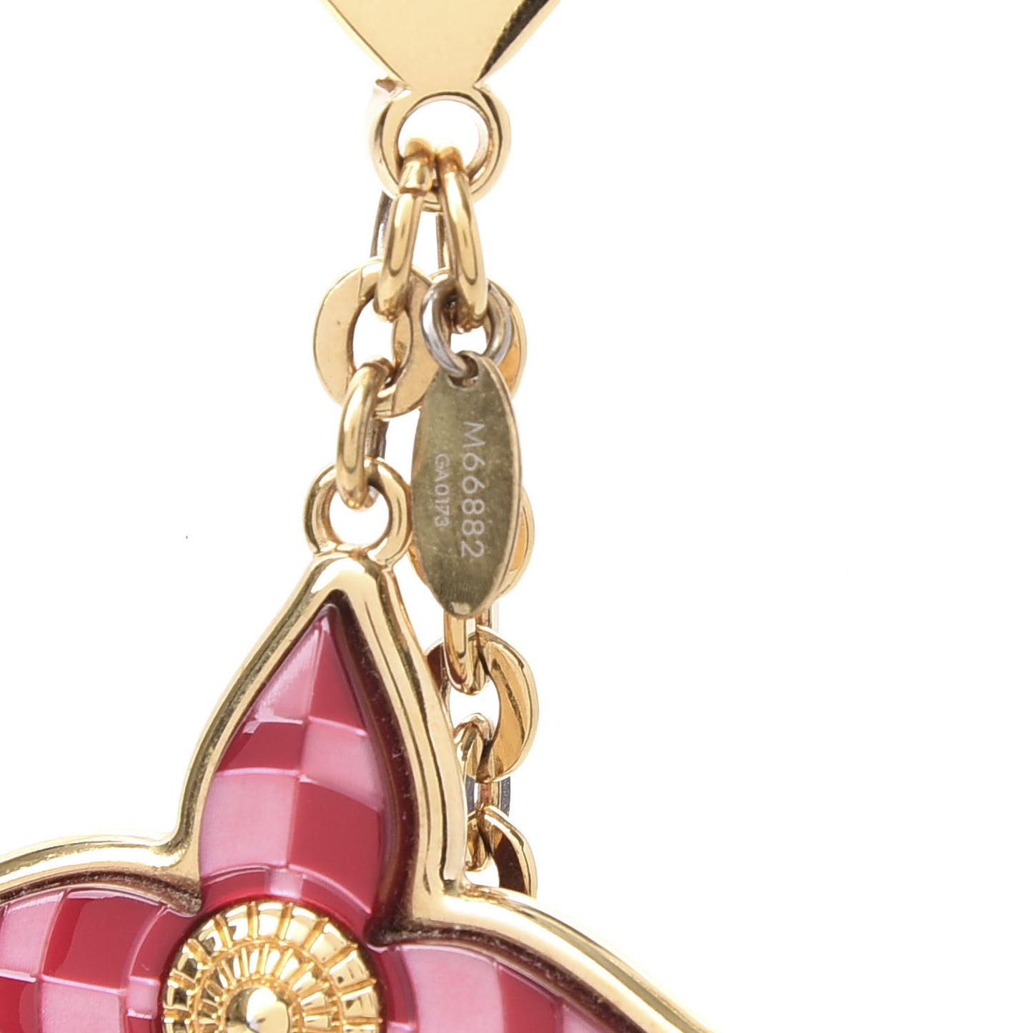 Metal Resin Mosaique Bag Charm Rouge Fauviste