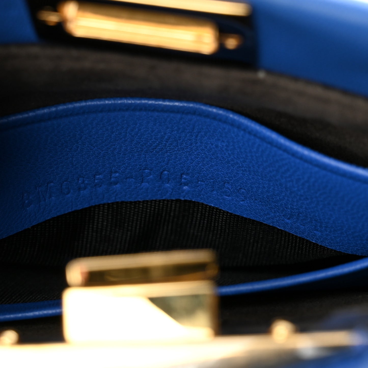 Shiny Nappa Micro Peekaboo Iconic Satchel Bluette