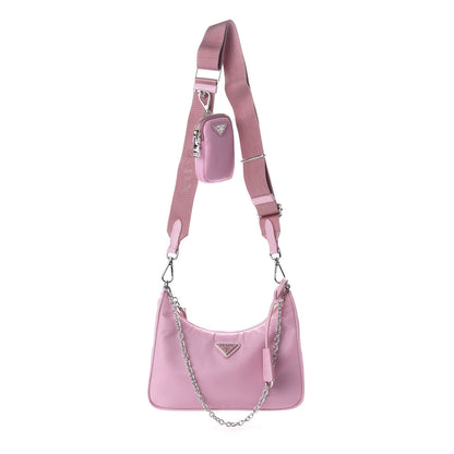 Prada Nylon Re-Edition 2005 Shoulder Bag Rosa 1 of 9