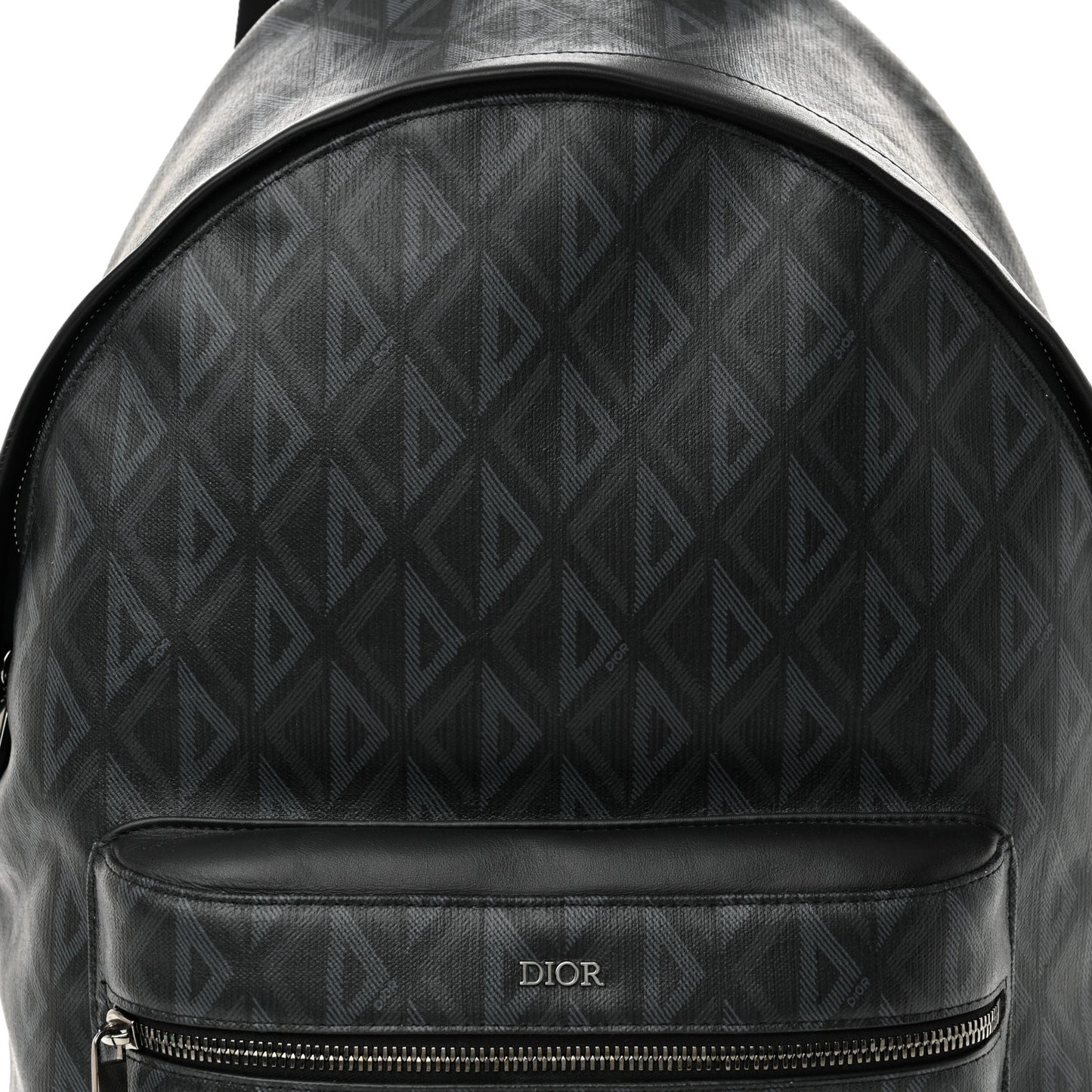 Coated Canvas CD Diamond Rider Zipped Backpack Black