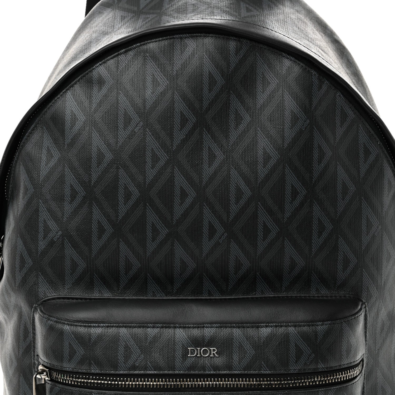 Christian Dior Coated Canvas CD Diamond Rider Zipped Backpack Black 7 of 12