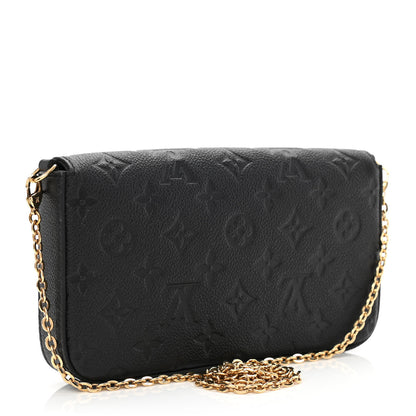 Louis Vuitton Empreinte Pochette Felicie Chain Wallet Black 4 of 13