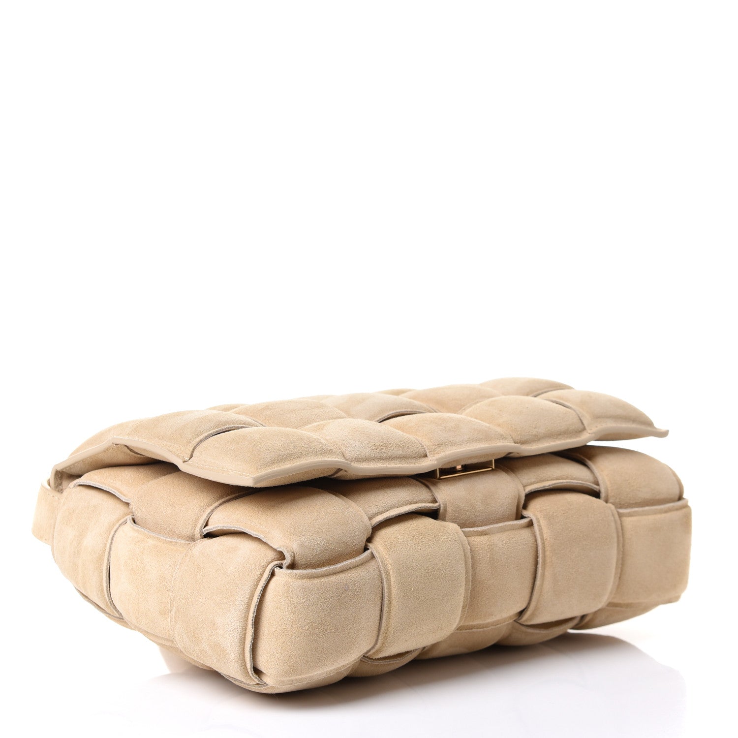 Bottega Veneta Suede Calfskin Maxi Intrecciato Padded Cassette Crossbody Bag Sand 3 of 9