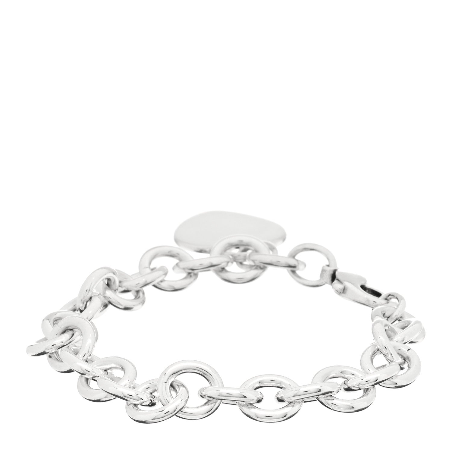 Tiffany Sterling Silver Heart Tag Charm Bracelet 3 of 4