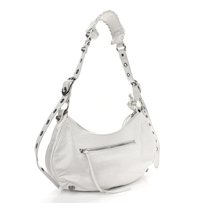 Balenciaga Agneau Arena Small Le Cagole Shoulder Bag Optic White 3 of 12