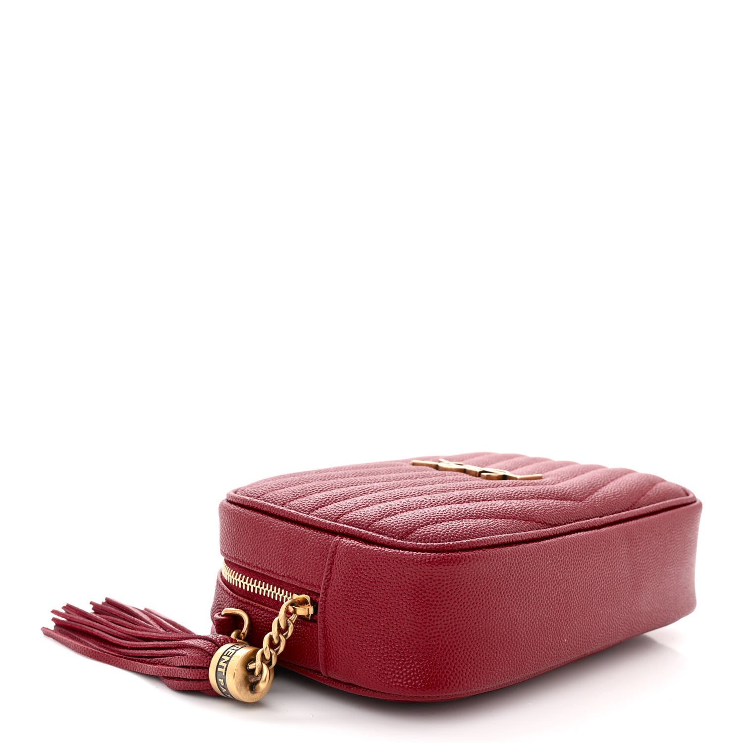 Saint Laurent Grain De Poudre Matelasse Monogram Mini Lou Camera Bag Opyum Red 4 of 11
