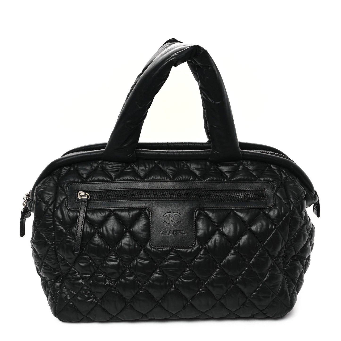 Nylon Quilted Large Coco Cocoon Tote Black