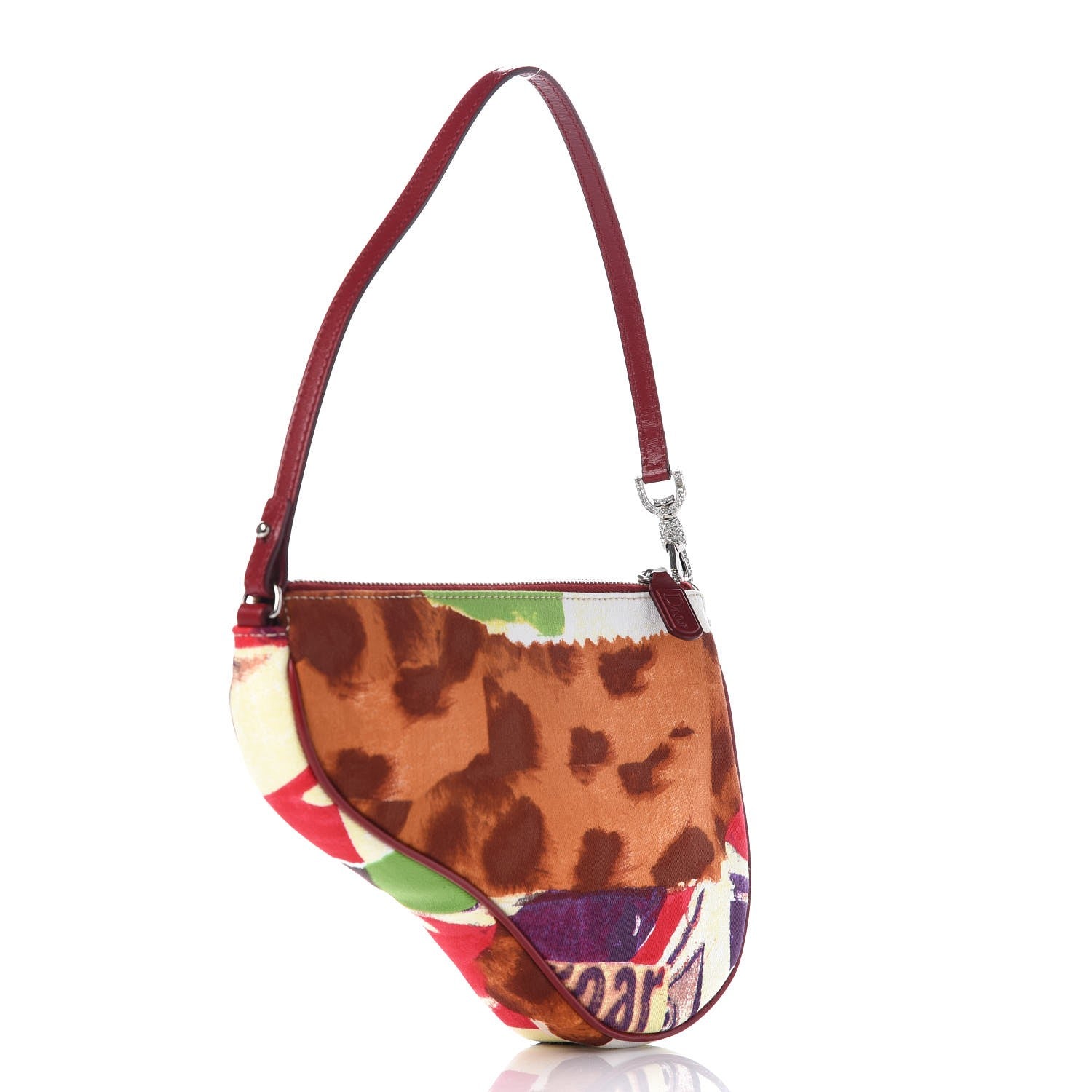 Christian Dior Canvas Le Victim Mini Saddle Pochette Red 3 of 8