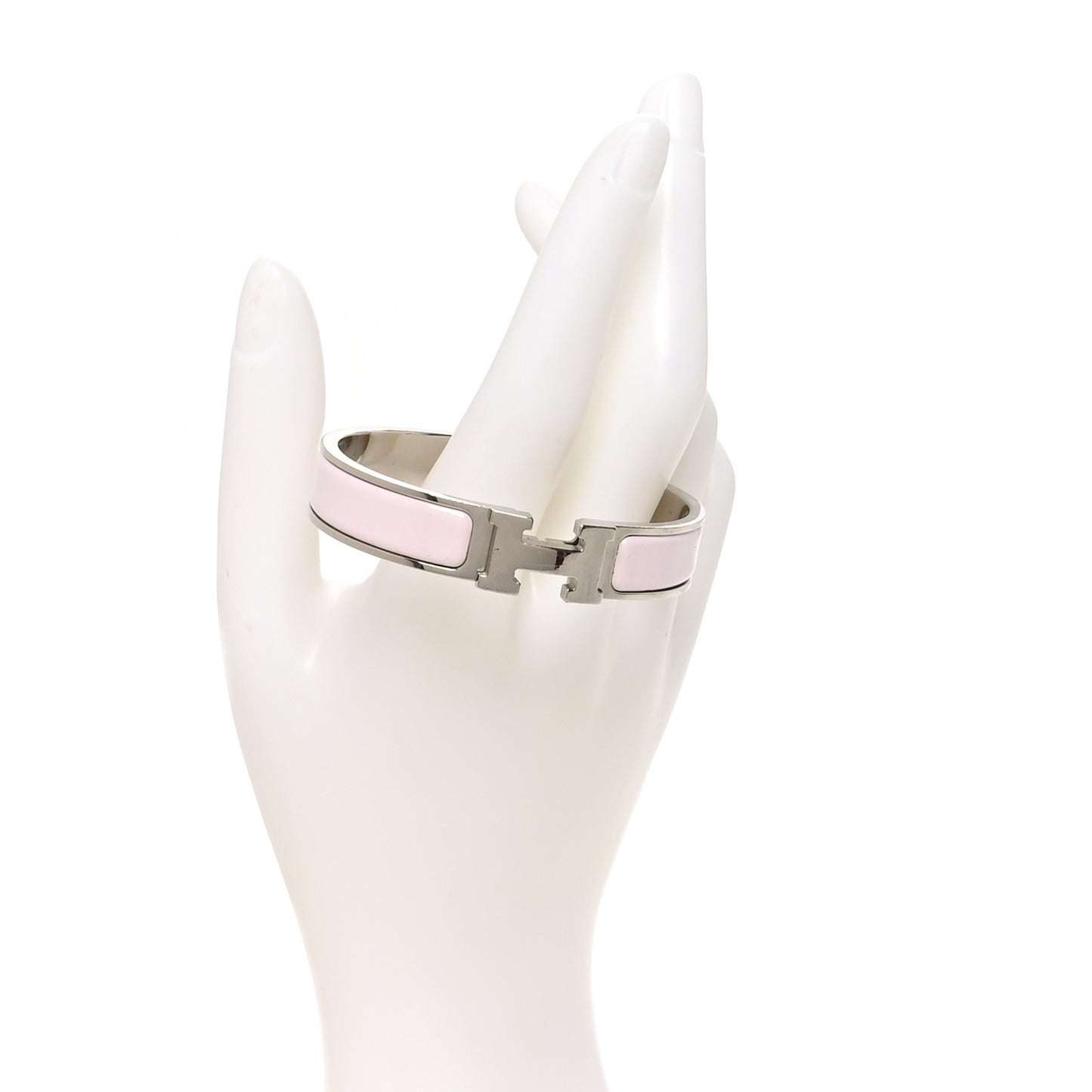 Enamel Narrow Clic Clac H Bracelet PM Rose Nymph