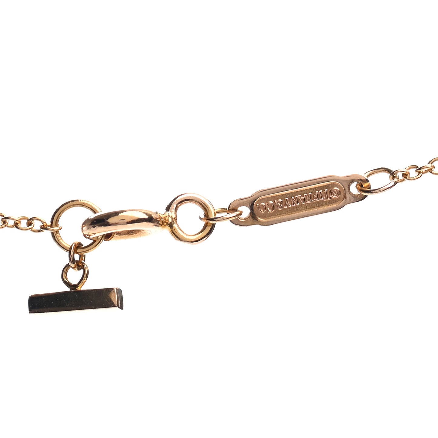 18K Rose Gold Large T Smile Pendant Necklace