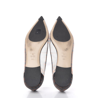 Fendi Mesh FF Skimmer Ballerina Flats 39.5 Tobacco Moro Black 6 of 12