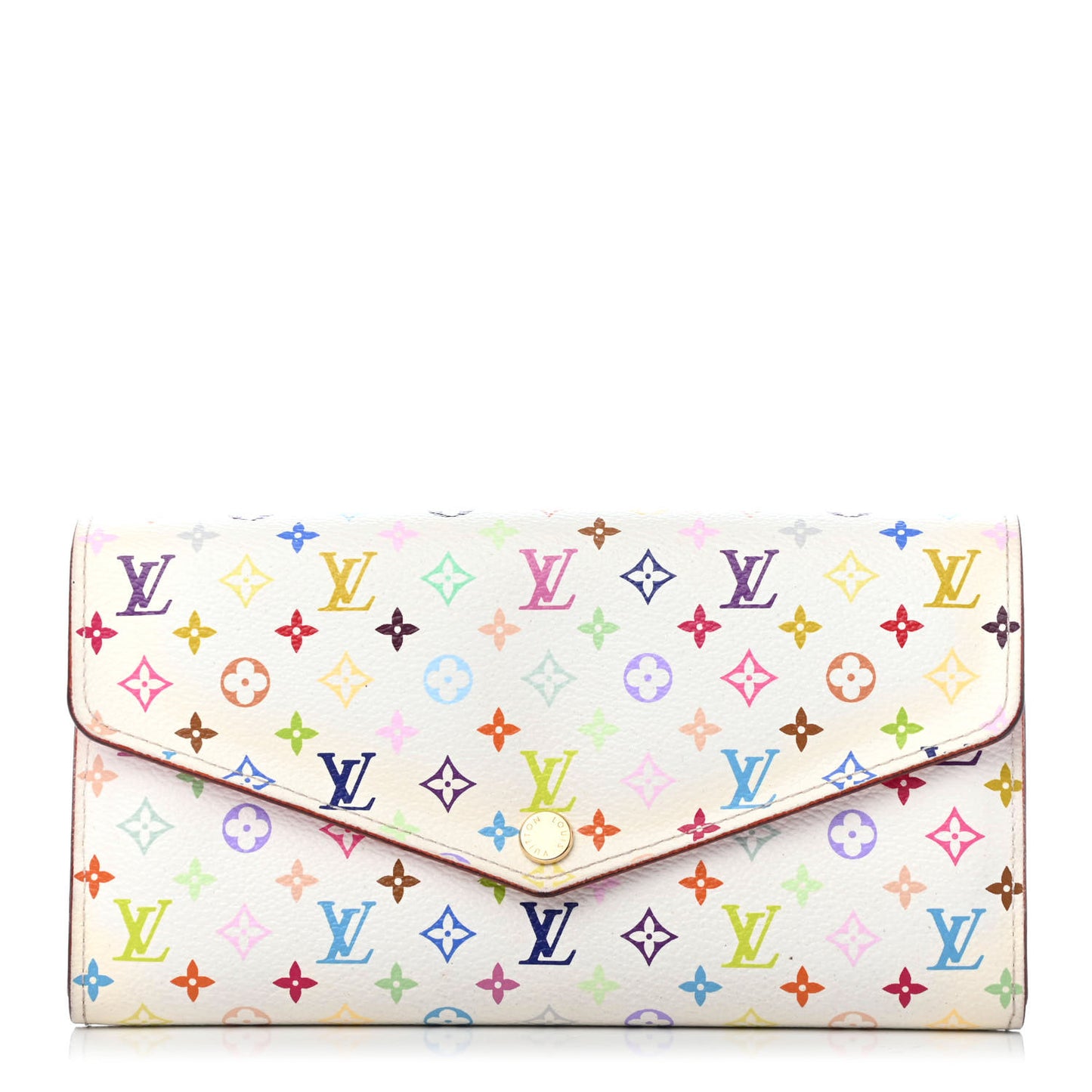 Monogram Multicolor Sarah Wallet NM White Litchi