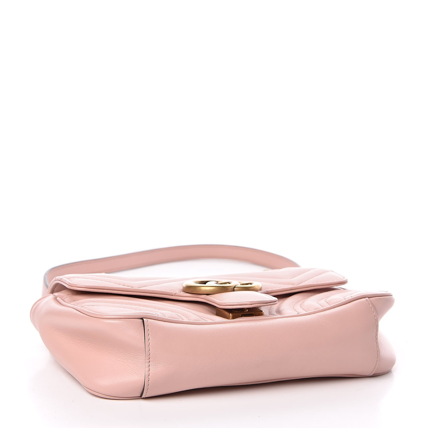 Gucci Calfskin Matelasse Mini GG Marmont Shoulder Bag Perfect Pink 4 of 14