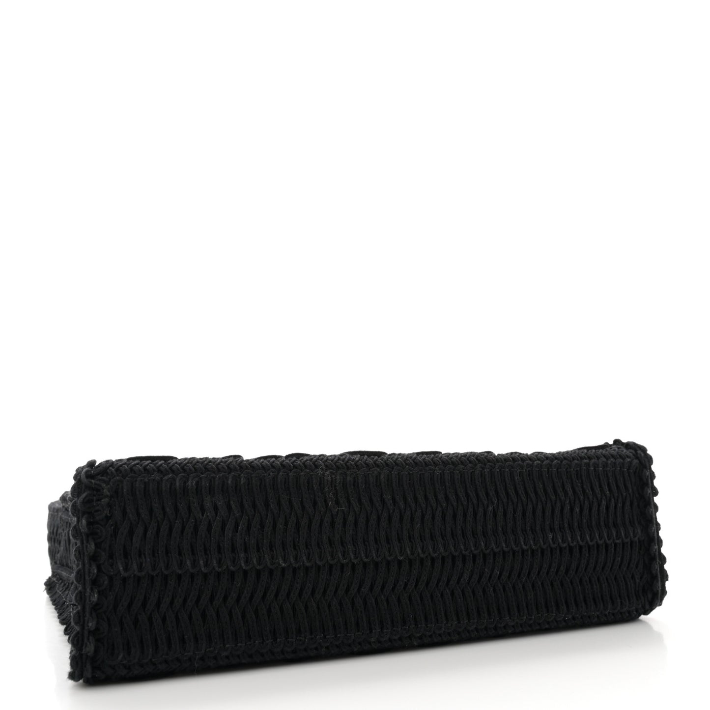 DOLCE GABBANA Cordonetto Lace Shoulder Bag Black