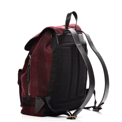 Burberry Canvas Mega Check Small Brookdale Backpack Claret 3 of 7
