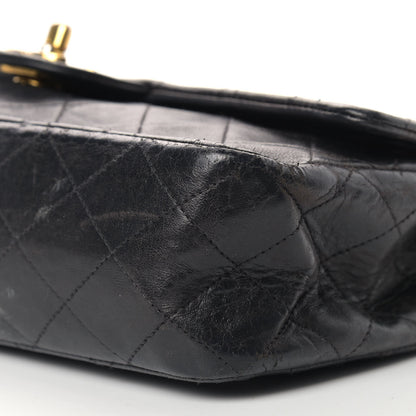Chanel Lambskin Quilted Medium Double Flap Black 10 of 20