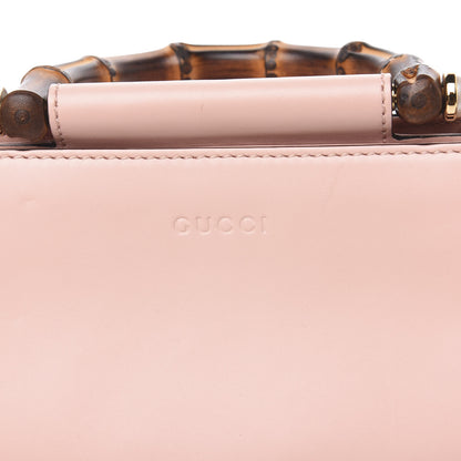 Gucci Nappa Bamboo Web Mini Nymphaea Top Handle Bag Perfect Pink Mystic White 10 of 13