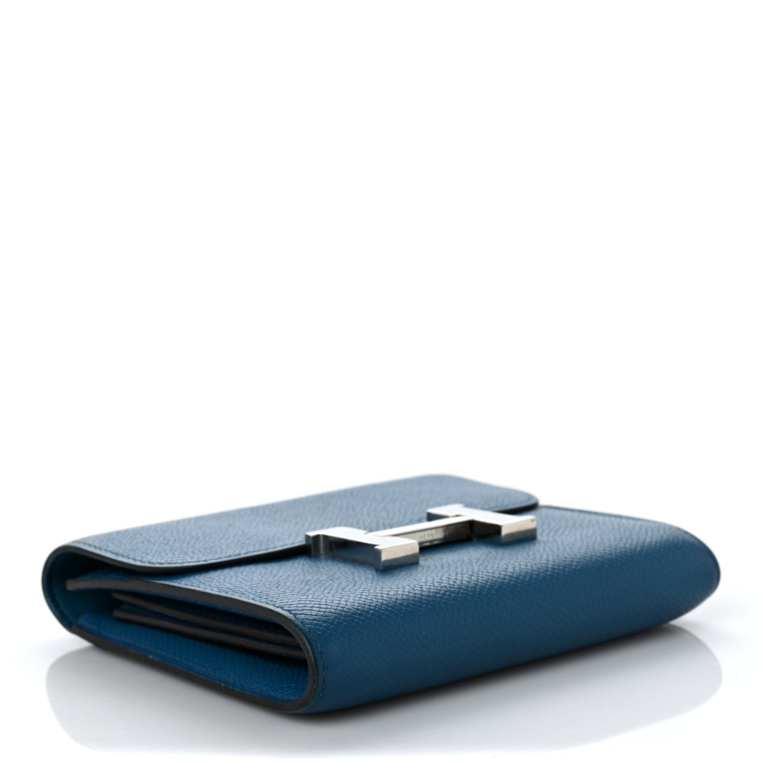 Hermes Epsom Constance Compact Passant Wallet Bleu Izmir 4 of 9