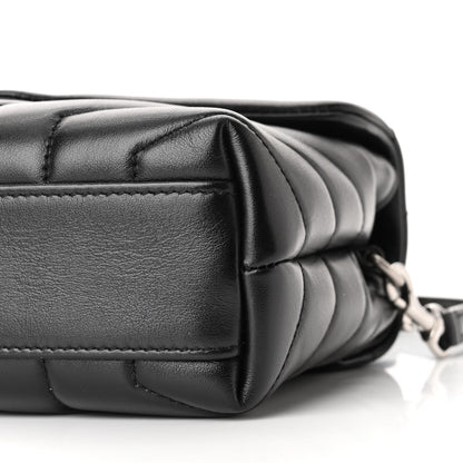 Saint Laurent Calfskin Y Quilted Monogram Toy Loulou Crossbody Bag Black 9 of 10