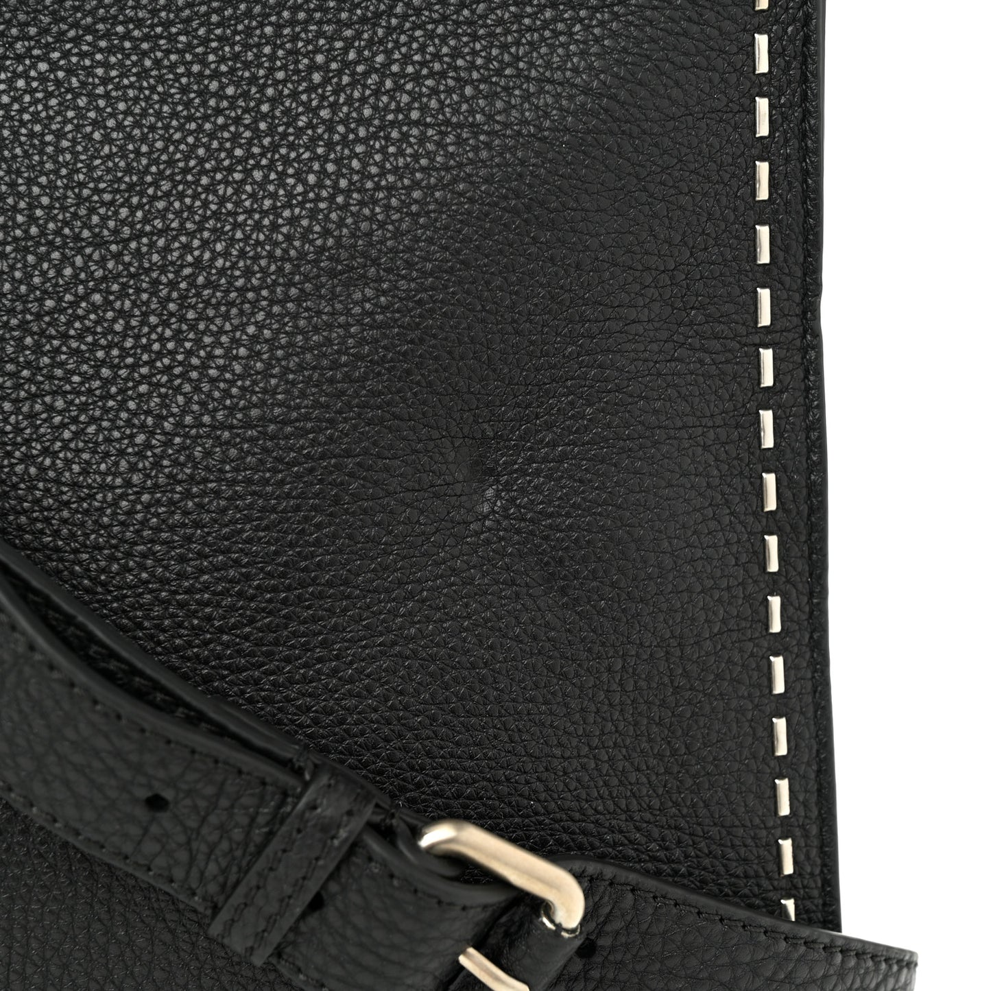 Cuoio Romano Selleria Studded Large Peekaboo Iconic Fit Satchel Black
