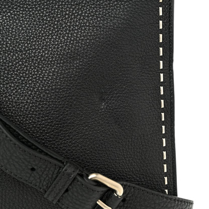 Fendi Cuoio Romano Selleria Studded Large Peekaboo Iconic Fit Satchel Black 12 of 13