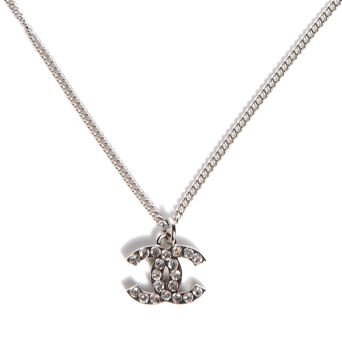 Crystal CC Timeless Necklace Silver