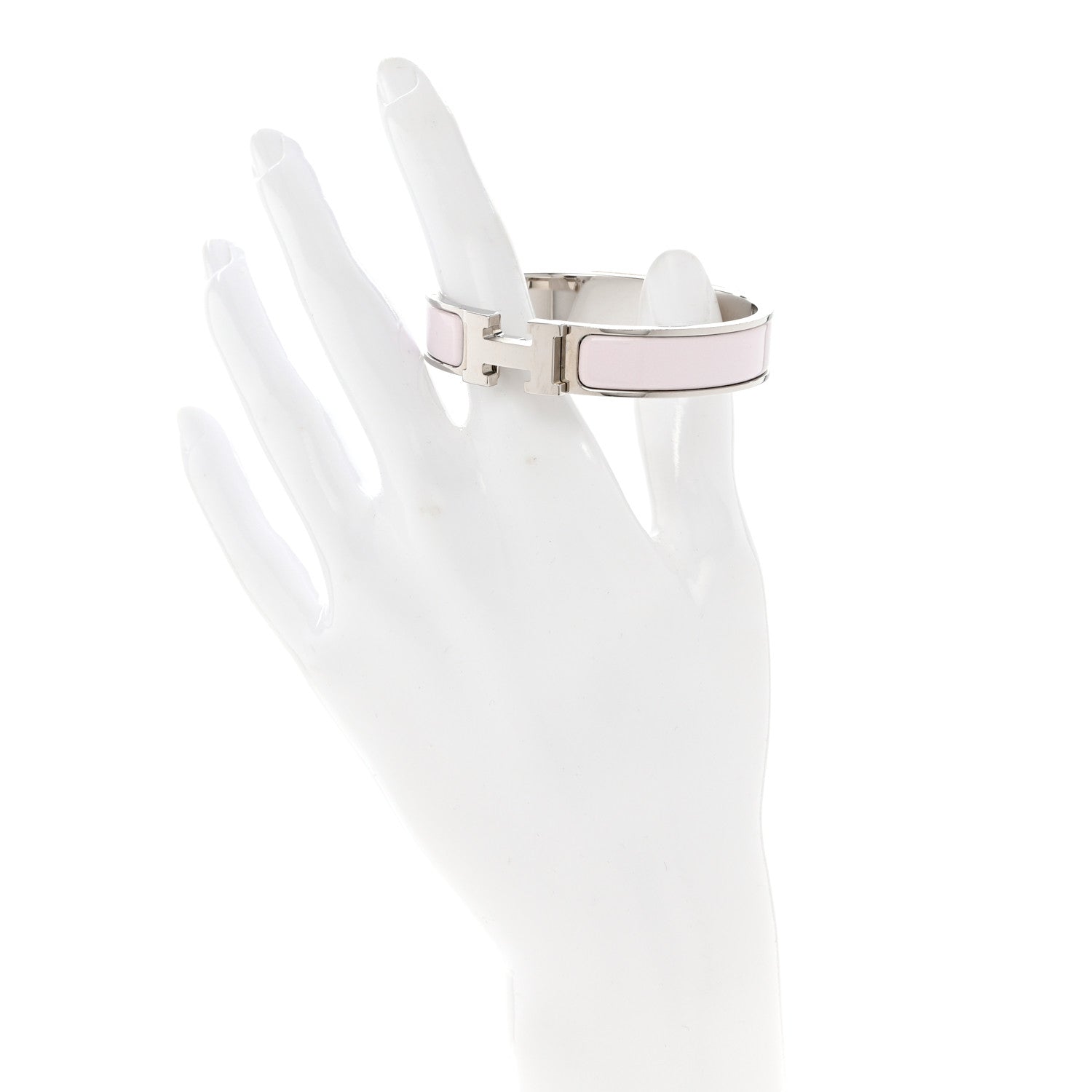 Hermes Enamel Narrow Clic Clac H Bracelet PM Rose Nymph 2 of 5