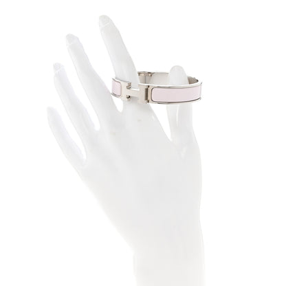 Hermes Enamel Narrow Clic Clac H Bracelet PM Rose Nymph 2 of 5