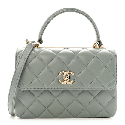 Chanel Lambskin Quilted Small Trendy CC Flap Dual Handle Bag Grey 1 of 12