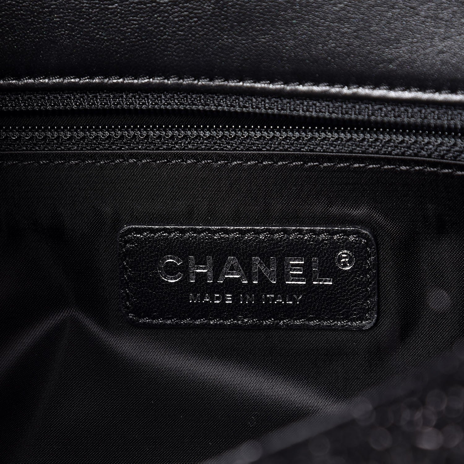 Chanel Lurex Knit Medium Pluto Glitter Flap Black 6 of 8