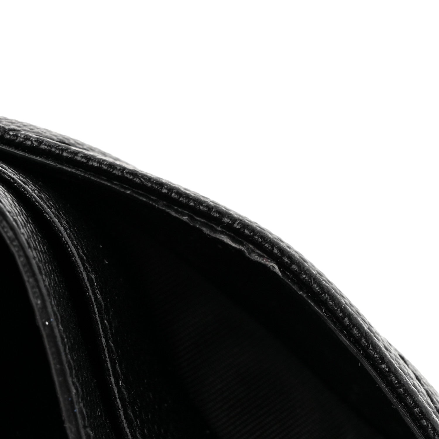 Saint Laurent Grain De Poudre Matelasse Chevron Monogram Credit Card Case Black 9 of 14