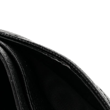 Saint Laurent Grain De Poudre Matelasse Chevron Monogram Credit Card Case Black 9 of 14