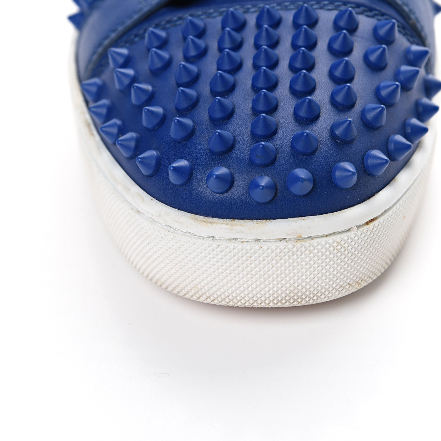Christian Louboutin Calfskin Mens Louis Spikes Flat Sneakers 43 Neptune 13 of 14