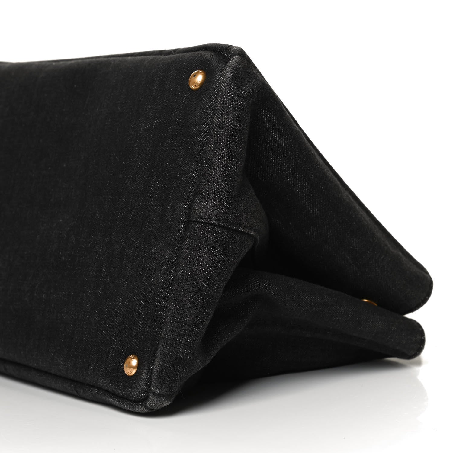 Prada Denim Logo Tote Black 10 of 10