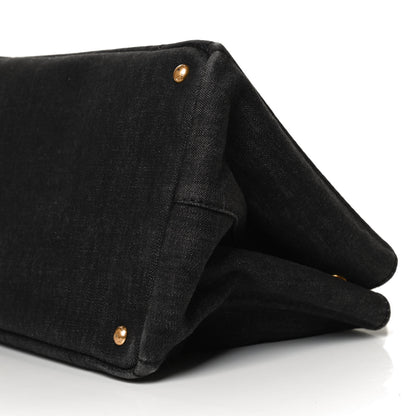 Prada Denim Logo Tote Black 10 of 10