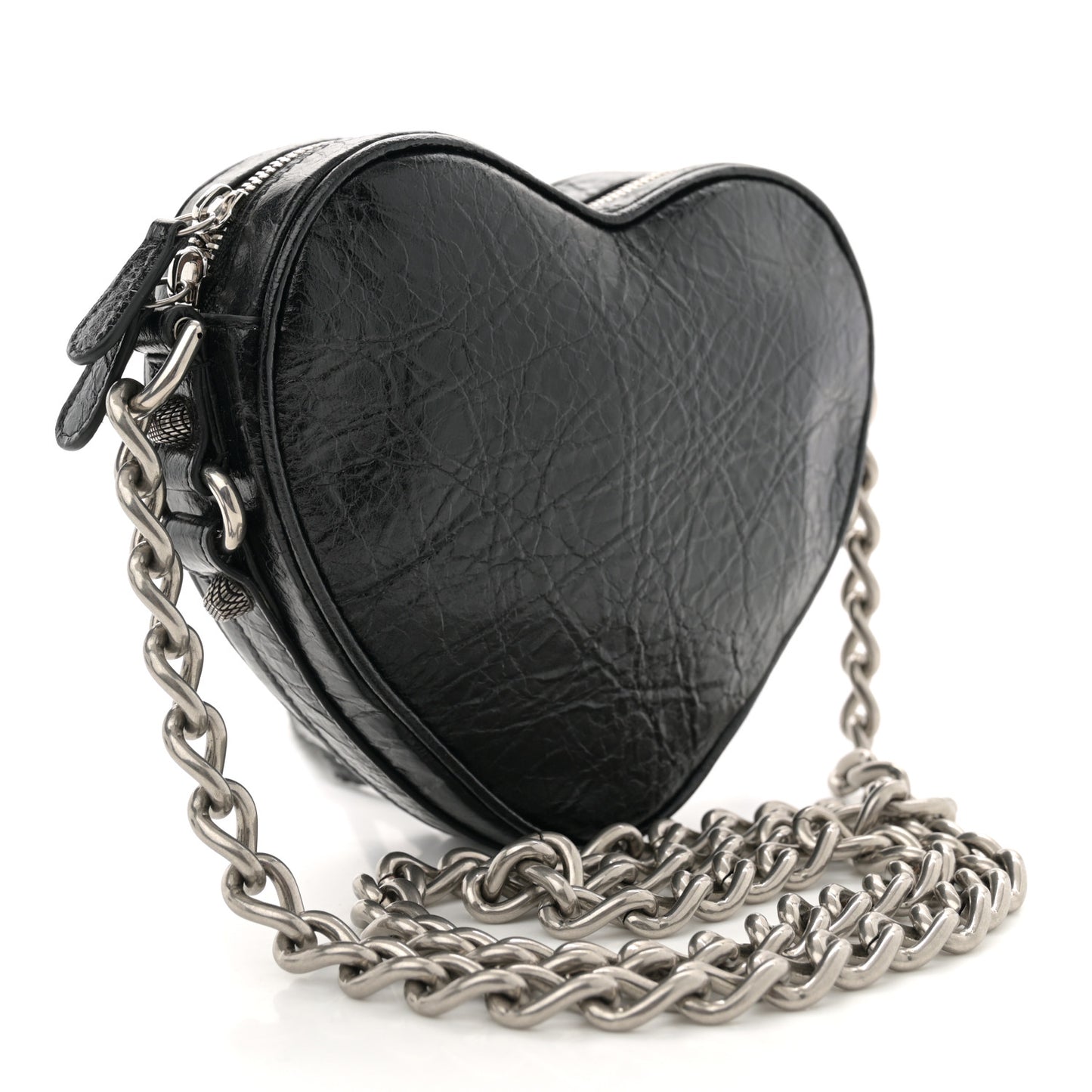 Agneau Arena Mini Le Cagole Heart Bag Black
