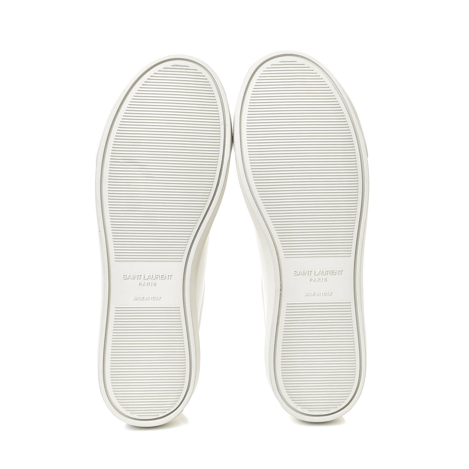 Saint Laurent Calfskin Leopard Print Andy Low Top Sneakers 36.5 White 5 of 9